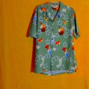 Handsome men's tropical Hawaiian shirt